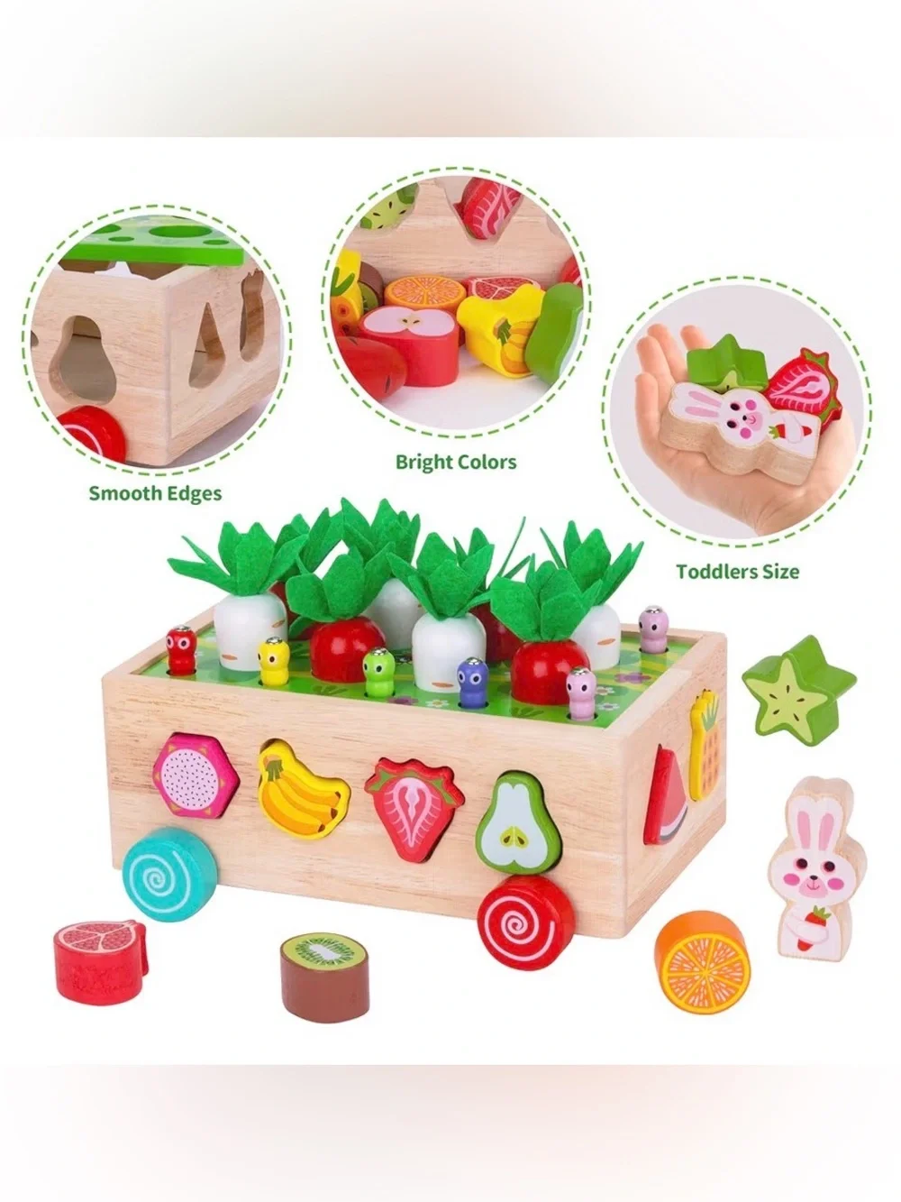 Toddlers Montessori Wooden Educational, Shape Sorting Toy